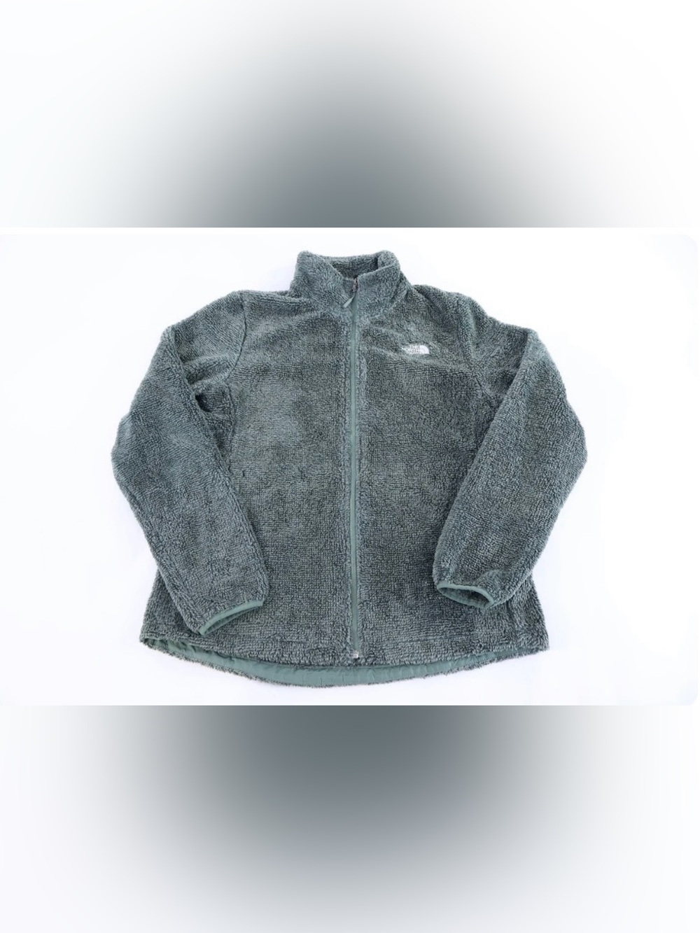 The North Face Women’s Green High Pile Sherpa Fleece Full Zip Jacket Size L